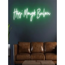 Hepsi Manyak Bunların Yazılı Neon Tabela Yeşil