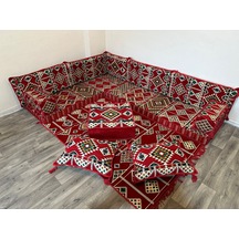 Coton Şark Köşesi Minder, Kilim, Orta Puf Takımı
