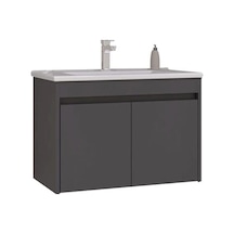 Orka Side 65 Cm Kapaklı Antrasit Banyo Dolabı Alt Modül Lavabo Çok Renkli