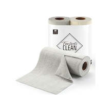 Çok Amaçlı Rulo Mikrofiber Temizlik Bezi 30x30 40 Yapraklı Bej - Açık Gri 2x20 Li Paket Bej