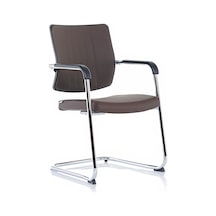 Uzay Ofis Tetra Bekleme Koltuğu - Krom - Kahverengi