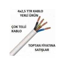 Çarkıt Cable 4X2,5 Ttr Çok Telli Kablo Tam Kesit %100 Bakır