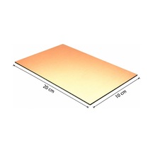 10x20 Bakırlı Plaket Deliksiz Tek Yüzlü Pcb Baskı Devre Plaketi