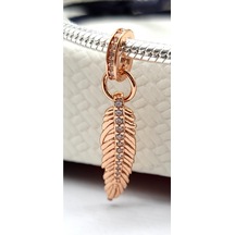 Fubena Işıltılı Tüy Sallantılı Charm Gümüş