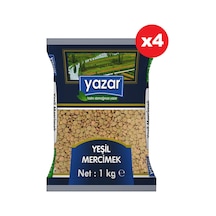Yazar Yeşil Mercimek 4 x 1 KG