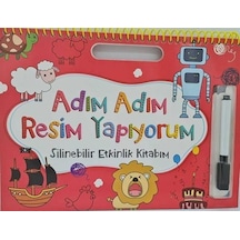 Adım Adım Resim Yapıyorum / Silinebilir Etkinlik Kitabım Kırm...
