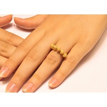 Altın Taşsız Beş Top Yüzük Guler1002772-17 Altın Taşsız Beş Top Yüzük Guler1002772-17