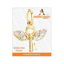 Golden Key Charm Gümüş Kaplama