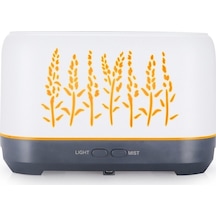 Rogfer Yx-1690 Ahşap Tahıl Aroma Difüzör İçi Boş Alevli Nemlendirici Beyaz - Beyaz