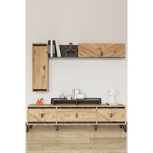 Modalife Avrupa 186x43 Üst Raflı TV Ünitesi Atlantik Çam Modalife Avrupa 186x43 Üst Raflı TV Ünitesi Atlantik Çam