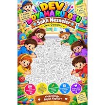 Saklı Nesneler Hidden Object Dev Boyama Kağıdı Boyama Rulosu Büyük Boy 5 Metre - 808525469
