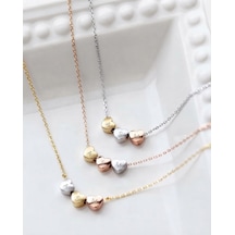 925 Ayar Gümüş Minimalist Kişiye Özel Harfli Kalp Kolye.rose.gold.rodaj Renk Seçeneği