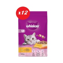 Whiskas Tavuklu Sebzeli Kuru Kedi Maması 300 Gr Set 12'li