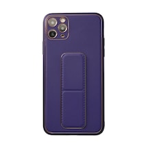 Apple İphone 11 Pro Max Kılıf Coco Deri Standlı Kapak - Mor 0.2M-Çok Renkli
