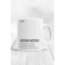 Anneanne Açıklamalı Baskılı Kupa Bardak Beyaz