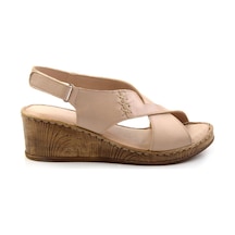 Bambi Bej Leather Kadın Sandalet K05552001203 Bej