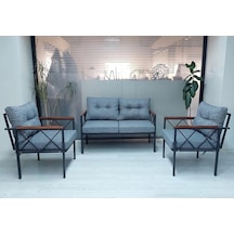 Safir Bahçe,balkon,cafe Teras Mobilyası,çay Seti,koltuk Takımı,ofis Mobilyası Gri