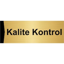 Kalite Kontrol 10x20cm Altın Renk Metal Yönlendirme Levhası