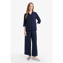 Defacto Relax Fit Geniş Paça Kapri G1552ax25hsnv243 Lacivert