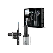 Philips Sonicare Kablosuz Power Flosser Ağız Sulama Cihazı Ve Diamondclean 9000 Elektrikli Diş Fırçası - Temiz Dişler, Temiz Diş Etleri Ve Plak Temizleme, Siyah Model Hx3886/43