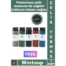Termos Paslanmaz Sızdırmaz Vakumlu Isı Koruyucu Hediyelik Kamp Piknik Yeşil Şık Çelik Termos 500 Ml Çok Renkli