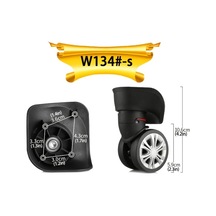 Lumaworld Siyah 2'li Valiz Tekerleği - Evrensel Döner Bagaj Tekerlek Aksesuarı