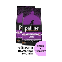 Petline Puppy Kids Kuzu Etli Yavru Kuru Köpek Maması 2 x 12 KG