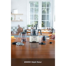 Karaca x Refika Mastermaıd Power 10 İn 1 Mutfak Robotu Swiss Cream 2000W Power 10 In 1 Gıda Haz. Set Swiss Cream