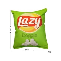 Tineke Cips Dayanıklı Cızırtılı Ve Keti Otlu Kedi Oyuncağı 1 Adet Lazy Açık Bej