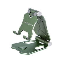 G55 Ayarlanabilir Braket Büyük Boyutlu Katlanır Masaüstü Cep Telefonu Tutucusu Yeşil