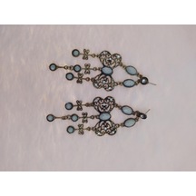 Hdmarketim Hdmarketim Vintage Otantik Sallantılı Sevimli Anadolu Taşlı Küpe N11.39072 Çok Renkli