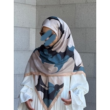 Qalortex Scarf Pamuklu Vera Desen Eşarp-petrol
