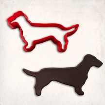 Wiener Köpek Kurabiye Kalıbı Şekillendirici Kopat KIrmızı
