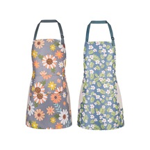 2 Paket Cepli Çiçekli Önlükler Blooming Kadın Su Geçirmez Adjusta 2'li Paket C, Diğer