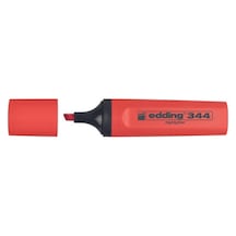 Edding Fosforlu Kalem 344 Nar Çiçeği - Kırmızı 10'lu Kırmızı