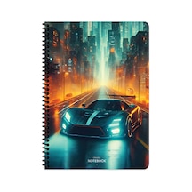 3 Adet Keskin A4 80 Yp.çiz. Karton Kp.spr.arabalar Defter