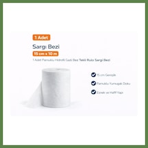 Bezos Sargı Bezi 15 Cm X 10 M 1 Adet Pamuklu Hidrofil Gazlı Bez Tekli Rulo Sargı Bezi Hb006