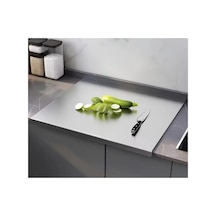 304 Paslanmaz 50x60 Cm Tek Bükümlü Metal Tezgah Koruyucu Kesme Tahtası Çok Amaçlı Mutfak Için Inox