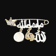 Sahiaksesuar Arapça Maşallah Yazılı Bebek Yaka Iğnesi 35