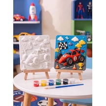 15x15 Yarış Arabası Taş Boyama Seti Çocuk Ve Yetişkin Hobi Kiti