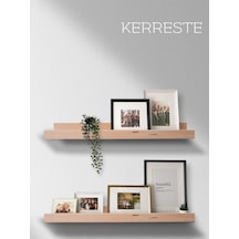 Ahşap Resim/çerçeve Duvar Rafı 2li Set 35x7 Ahşap Ahşap