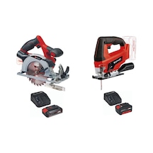 Einhell TE-CS 18/150 li Daire Testere  + TC-JS 18 li Dekupaj Testere 1 x 2.5 Ah + 1 x 4.0 Ah Starter