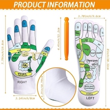 Diğer El Spa Eldiven Ve Çorap Seti Akupresür Refleksoloji Masaj Aleti, Beş Parmak Refleksoloji Çorabı Beyaz