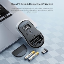 Ws216 Kablosuz 1600dpı 7 Tuşlu Sessiz Pc, Mac, Dizüstü Bilgisayar İçin, Usb Mini Alıcı İle Optik Mouse Beyaz