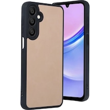 Samsung Samsung Uyumlu Galaxy A15 4g Kılıf Aras Deri Kapak - Pudra
