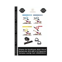 Pilates İpi Kondisyon Aleti Vücut Geliştirme Ecs-400 4'lü Egzersiz Çalışma Lastiği Seti Hkas2011 Çok Renkli
