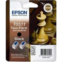 Tonersepeti Epson T0511 C13t05114220 Siyah Kartuş 2'li