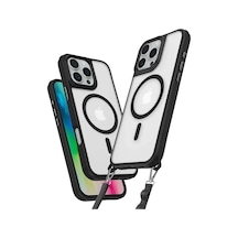 Newface Apple İphone 16 Pro Max Kılıf Enka Magsafe Silikon Kılıf - Siyah