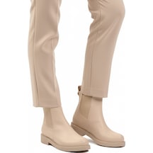 Bej Cilt Polarlı Kolay Giyilebilir Kaymaz Kadın Chelsea Bot 284097 Z Bej Cilt