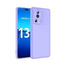 Xiaomi Mi 13 Lite Kılıf Yumuşak Silikon Kamera Korumalı Lansman Pazarplus Lila